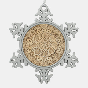 Alhambrapatroon Tin Sneeuwvlok Ornament
