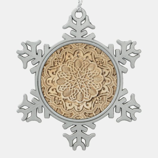 Alhambrapatroon Tin Sneeuwvlok Ornament (Voorkant)