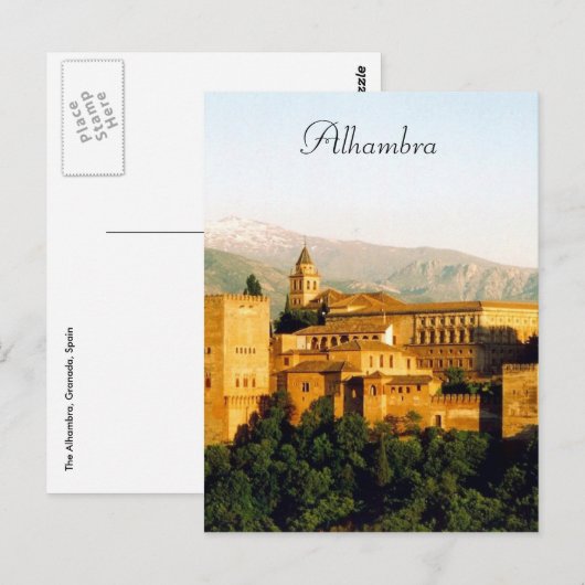 alhambraspanje briefkaart (Voorkant / Achterkant)