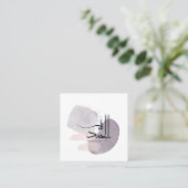 Alhamdulillah Arabic Calligraphy – Minimal Elegant Vierkante Visitekaartje (Staand voorkant)