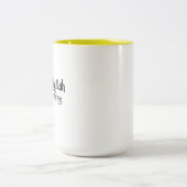 Alhamdulillah for Everything Minimal Islamic Gift Tweekleurige Koffiemok (Center)