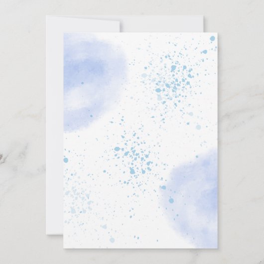 Alhamdulillah het is een blauwe aqeeqah moslim bab kaart (Achterkant)