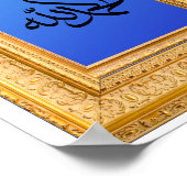 Alhamdulillah In het Arabisch met Gouden en Blauw Poster (Hoek)
