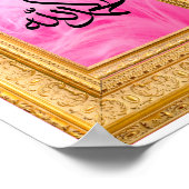 Alhamdulillah In het Arabisch met gouden en roze Poster (Hoek)