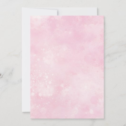 Alhamdulillah pink aqeeqah muslim baby girl invita kaart (Achterkant)