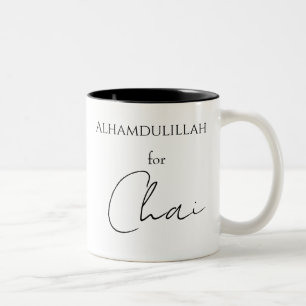 Alhamdulillah voor chai tweekleurige koffiemok