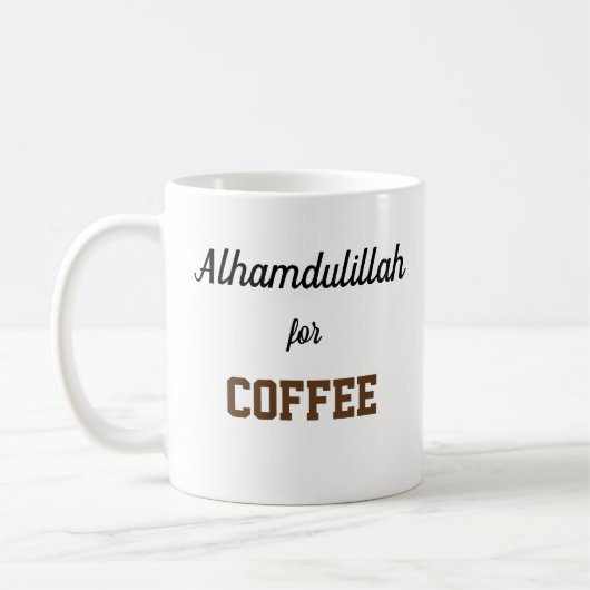 Alhamdulillah voor koffie koffiemok (Links)