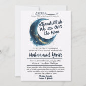 Alhamdulillah we zijn over maan moslim baby geboor kaart (Voorkant)