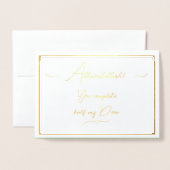 Alhamdulliah je voltooit de helft van mijn deen Fo Folie Kaarten (Voorkant met envelop)