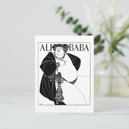 Ali Baba, Aubrey Beardsley Briefkaart (Staand voorkant)