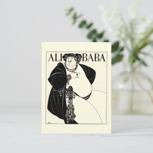Ali Baba door Aubrey Beardsley Briefkaart (Staand voorkant)
