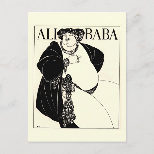 Ali Baba door Aubrey Beardsley Briefkaart (Voorkant)