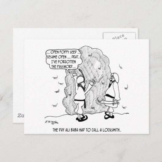 Ali Baba vergeet zijn wachtwoord Briefkaart (Voorkant / Achterkant)