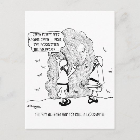 Ali Baba vergeet zijn wachtwoord Briefkaart (Voorkant)