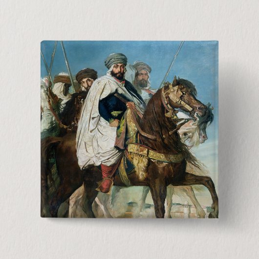 Ali Ben Ahmed, de laatste kalf van Constantine Vierkante Button 5,1 Cm (Voorkant)