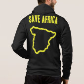 Ali G-geïnspireerd Save Africa Spain silhouette ho Hoodie (Achterkant)