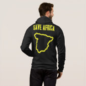 Ali G-geïnspireerd Save Africa Spain silhouette ho Hoodie (Achterkant volledig)