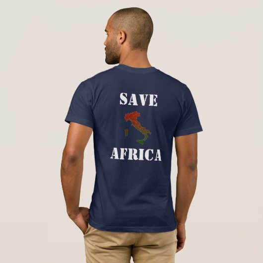 Ali G Save Africa Italy Shirt (Achterkant volledig)