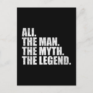 Ali naam, Ali De Man De Mythe De Legende Briefkaart