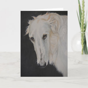 Alia het Wenskaart Borzoi Dog Art Kaart