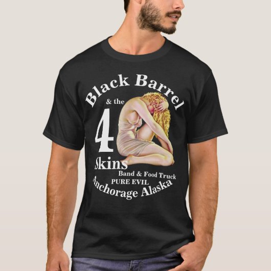Alias Black Barrel 4 Skins Band Anchorage AK T-shirt (Voorkant)