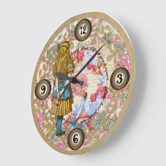 Alica avonturen in Wonderland klok (Hoek)
