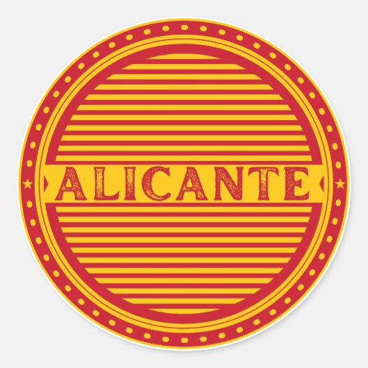Alicante City Pride Emblem – Spanish Identity Ronde Sticker (Voorkant)