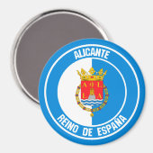 Alicante Round Emblem Magneet (Voorkant / Achterkant)
