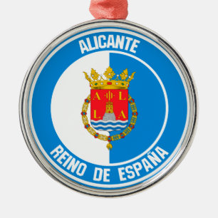 Alicante Round Emblem Metalen Ornament