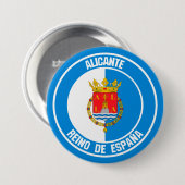 Alicante Round Emblem Ronde Button 7,6 Cm (Voorkant /achterkant)