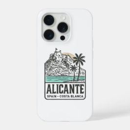 Alicante schets Santa Bárbara Kasteel Costa Blanca iPhone 15 Pro Case