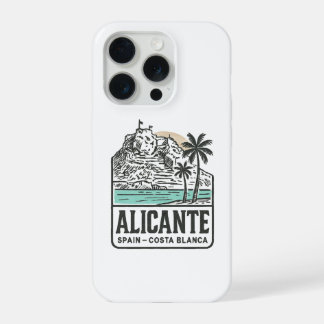 Alicante schets Santa Bárbara Kasteel Costa Blanca iPhone 15 Pro Case