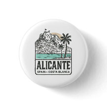 Alicante schets Santa Bárbara kasteel Costa Blanca