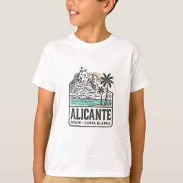 Alicante Sketch Santa Bárbara Castle Costa Blanca  T-shirt