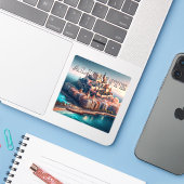 Alicante Spanje 3 inch Vinyl Sticker (Laptop met iPhone)