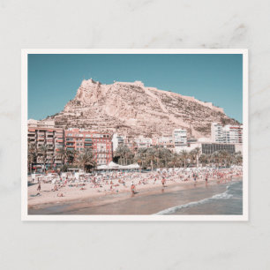 Alicante Spanje Badplaats Spaans Kasteel Foto Briefkaart