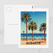 Alicante Spanje Beach Uitzicht Travel Briefkaart (Voorkant / Achterkant)