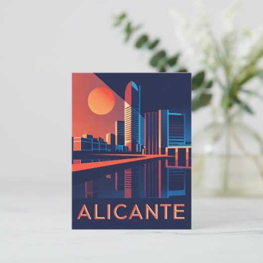 Alicante Spanje Briefkaart (Staand voorkant)