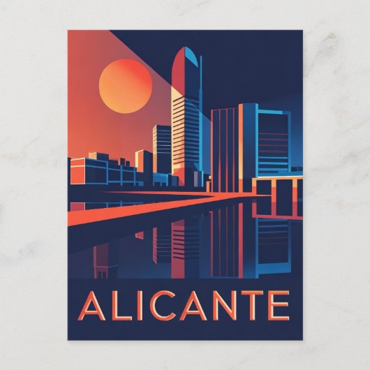 Alicante Spanje Briefkaart (Voorkant)
