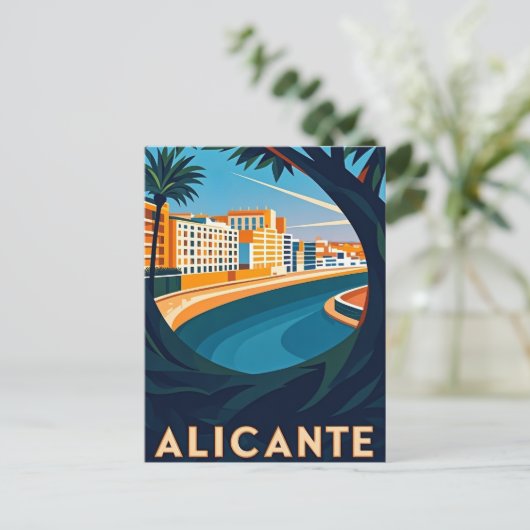 Alicante Spanje Briefkaart (Staand voorkant)