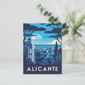 Alicante Spanje Briefkaart (Staand voorkant)