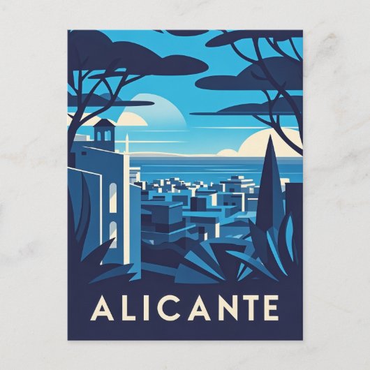 Alicante Spanje Briefkaart (Voorkant)