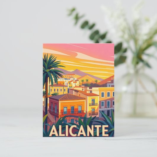Alicante Spanje Briefkaart (Staand voorkant)