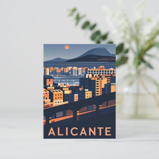 Alicante Spanje Briefkaart (Staand voorkant)