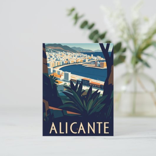 Alicante Spanje Briefkaart (Staand voorkant)