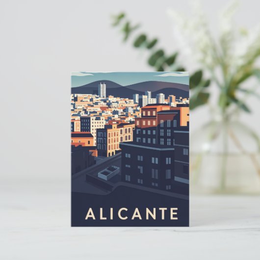 Alicante Spanje Briefkaart (Staand voorkant)