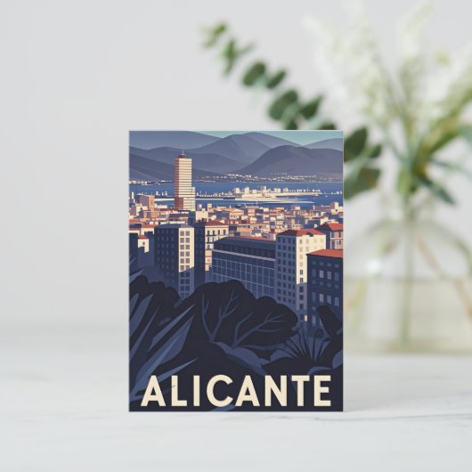 Alicante Spanje Briefkaart (Staand voorkant)