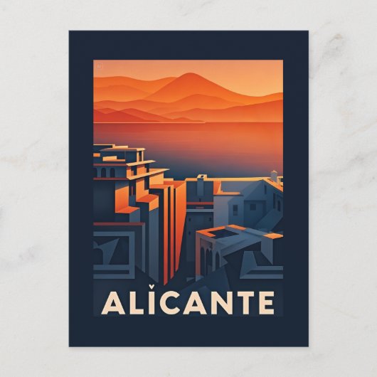 Alicante Spanje Briefkaart (Voorkant)
