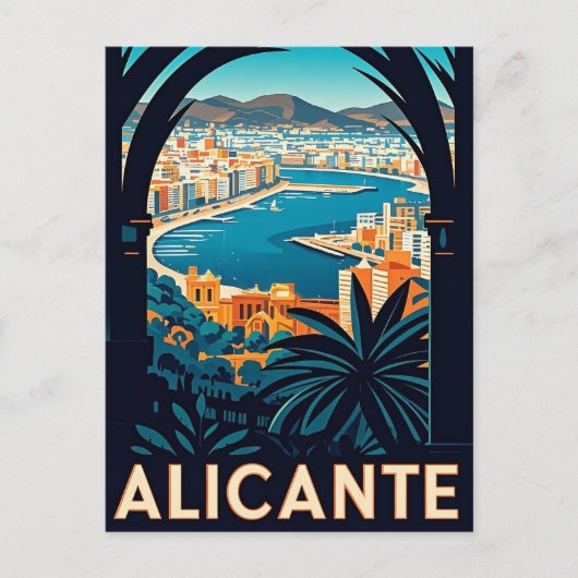 Alicante Spanje Briefkaart (Voorkant)