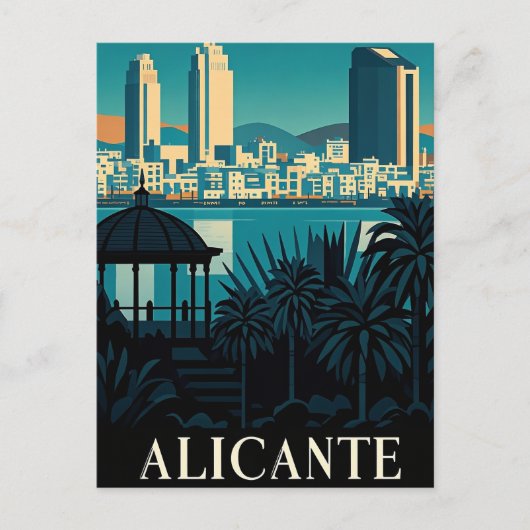 Alicante Spanje Briefkaart (Voorkant)